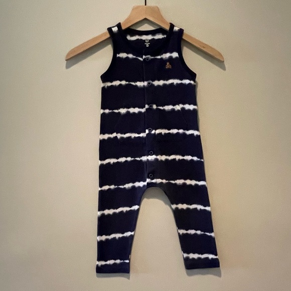 Baby Gap Tie Dye One-piece Romper Tank Navy size 18-24 months Gently Used - Picture 3 of 6